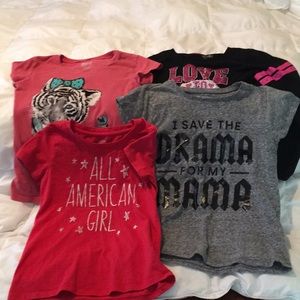Four short sleeve size 10 girls shirts
